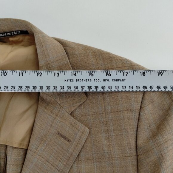 Ermenegildo Zegna Cloth High Performance Blazer Size 40R Brown Checks Old Money - Picture 9 of 14